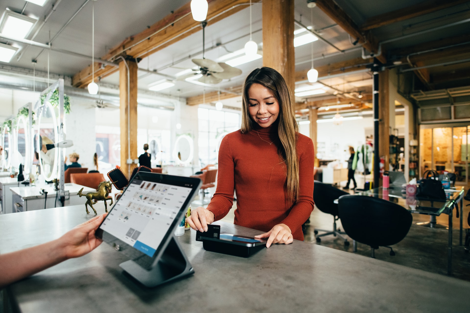 woman with credit card