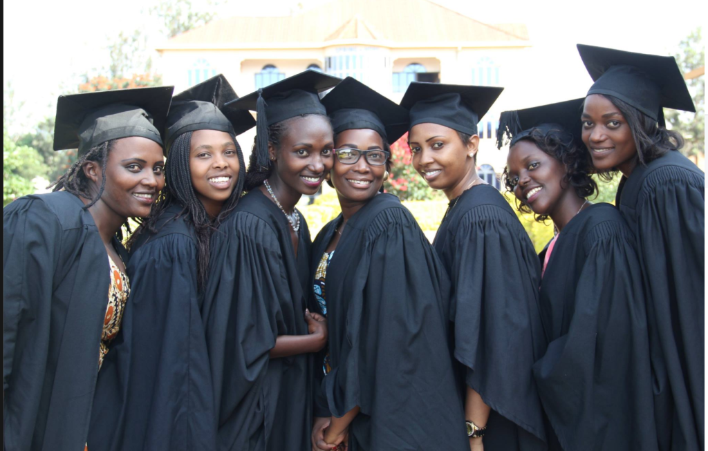 Black college students graduating from Akilah