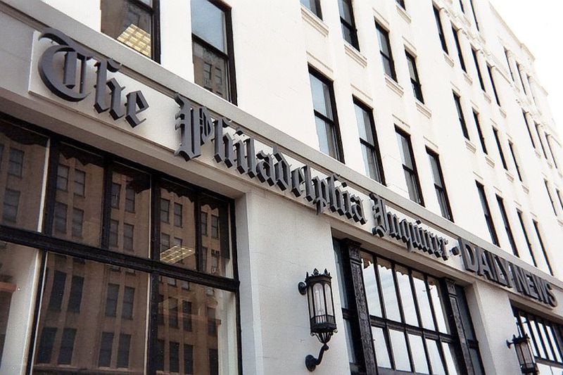 Front of Philadelphia Inquirer building